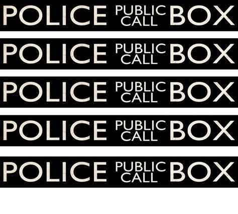 Police Box Sign Printable